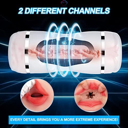 Masturbâteur Homme Mains Libres Vagin - Sextoy Homme Masturbateurs Masculins Vagin+Bouche Sex toys Slide 2