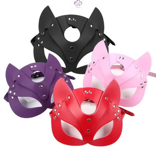 Mask SM - cuir Pu exotique Eyepatch Roleplay Sexy masque facial pour adulte femme Bondage Pu cuir renard fétiche masque pour les yeux - Annonce sur OnSeLove
