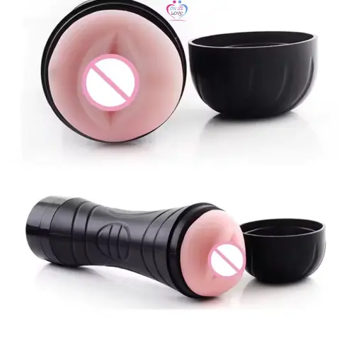 Masturbateur En Forme De Vagin - Noir Et Rose Slide 3