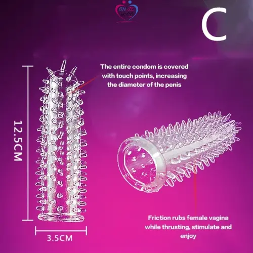 Ensemble de dents en silicone multi-formes préservatif en cristal transparent jouet sexuel pour adultes préservatif réutilisable transparent Slide 3