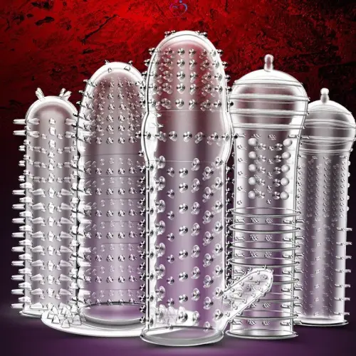 Ensemble de dents en silicone multi-formes préservatif en cristal transparent jouet sexuel pour adultes préservatif réutilisable transparent - Annonce sur OnSeLove