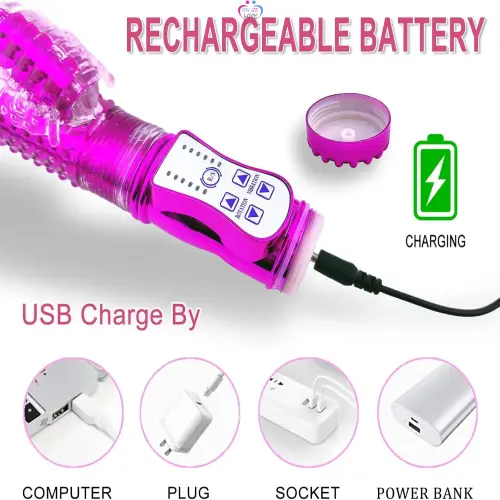 Vibromasseur électrique rotatif Stimulation du point G Clitoris Sex Toy pour femmes Slide 2