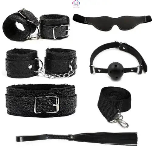 7 pcs/set En Cuir Bondage Kit Sadomasochiste pour Adulte - Annonce sur OnSeLove