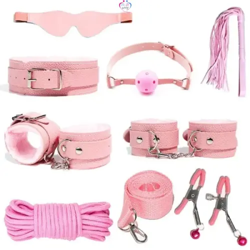 9 pcs/set En Cuir Bondage Kit Sadomasochiste pour Adulte Slide 2