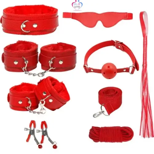 9 pcs/set En Cuir Bondage Kit Sadomasochiste pour Adulte Slide 3