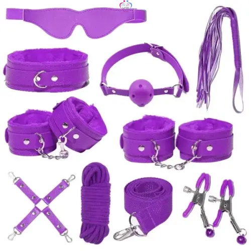 10 pcs/set En Cuir Bondage Kit Sadomasochiste pour Adulte Slide 4