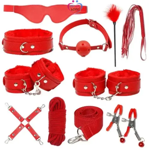 11 pcs/set En Cuir Bondage Kit Sadomasochiste pour Adulte Slide 3
