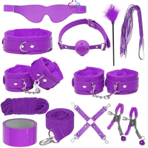 12 pcs/set En Cuir Bondage Kit Sadomasochiste pour Adulte Slide 4