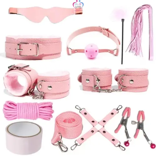 12 pcs/set En Cuir Bondage Kit Sadomasochiste pour Adulte Slide 2