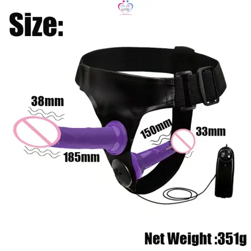 Ceinture de vibration à commande à distance à double Dildo de pénis - Annonce sur OnSeLove