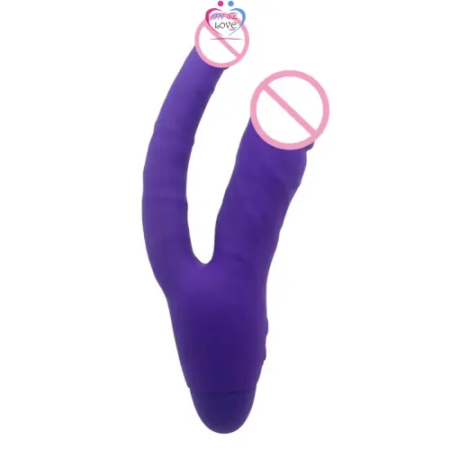 Vente en gros Double gode Vibromasseur électrique en silicone pour femmes Slide 5