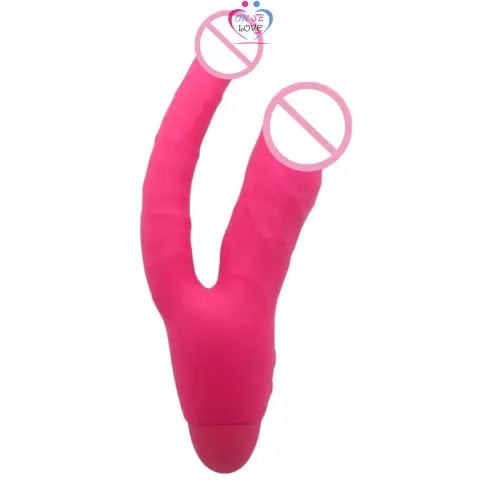 Vente en gros Double gode Vibromasseur électrique en silicone pour femmes Slide 6