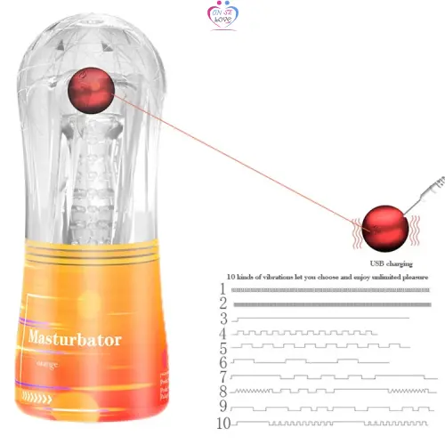 masturbateur masculin électrique automatique USB 10 fréquences- vagin vibran Slide 4