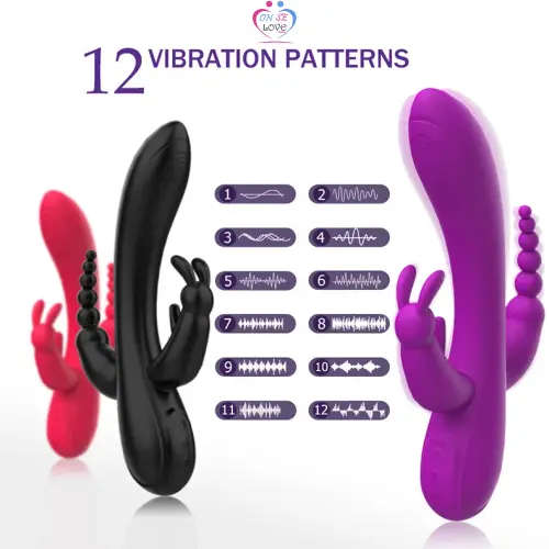 Vibreur Vibromasseur Double langue 3 en 1 pour femmes, Sexy, point G, mamelon, Clitoris, gode Anal, jouets sexuels pour adultes Slide 2