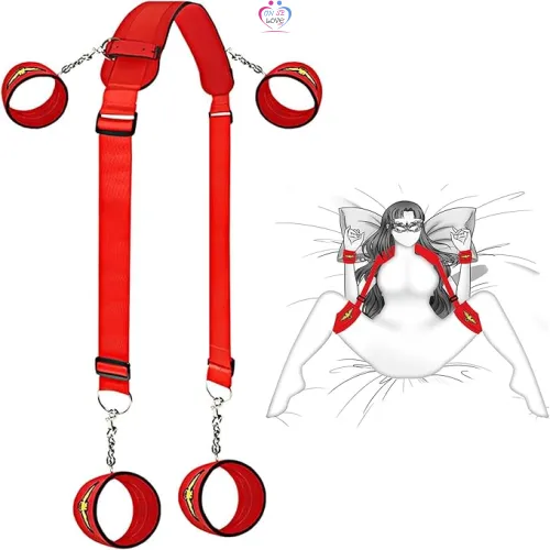 Limmion BDSM Bondage Set avec Menottes Cheville Réglable Cuisse Bandage Extreme Lit SM Menottes Sex Toys Érotique Attaché Cosplay pour Couples - Annonce sur OnSeLove