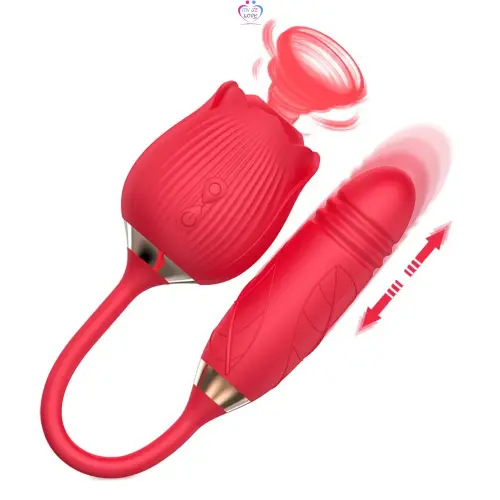 Vibreur 3 en 1 Sex Toys G Spot Vibromasseur Pour Femme Léchage de Langue Vibromasseur Clitoridien Poussant Gode Clitoris Nipple Licker - Annonce sur OnSeLove
