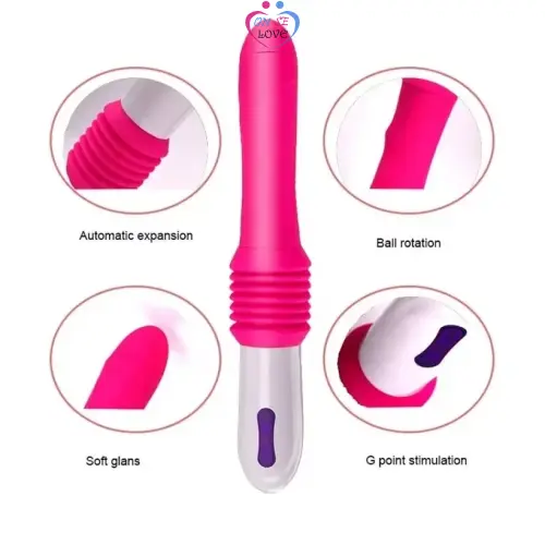 Vibromasseur à poussée - Avec ventouse - Vibromasseur point G - 3 modes de pénétration - 10 modes de vibration - 17,8 cm Slide 4