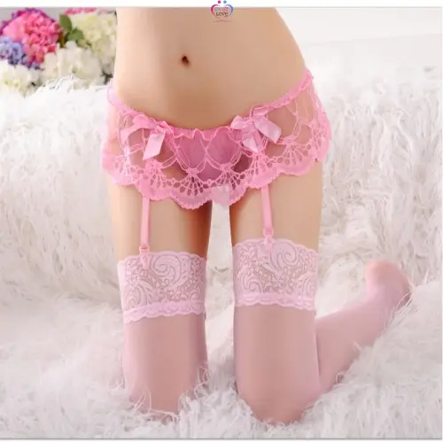 Bas Sexy en dentelle pour femmes, chaussettes longues au-dessus du genou, chaussettes transparentes pour boîtes de nuit Slide 3