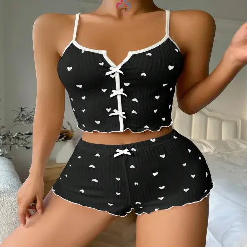 pyjamas ensemble Sexy séchage rapide vêtements de nuit décontracté maison vêtements femmes - Annonce sur OnSeLove
