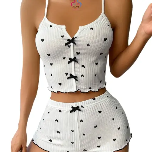 pyjamas ensemble Sexy séchage rapide vêtements de nuit décontracté maison vêtements femmes Slide 2