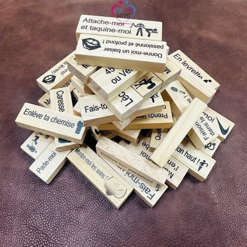 Jeu de Tour à Construire en Bois pour Couples Cadeau Saint-Valentin Slide 3